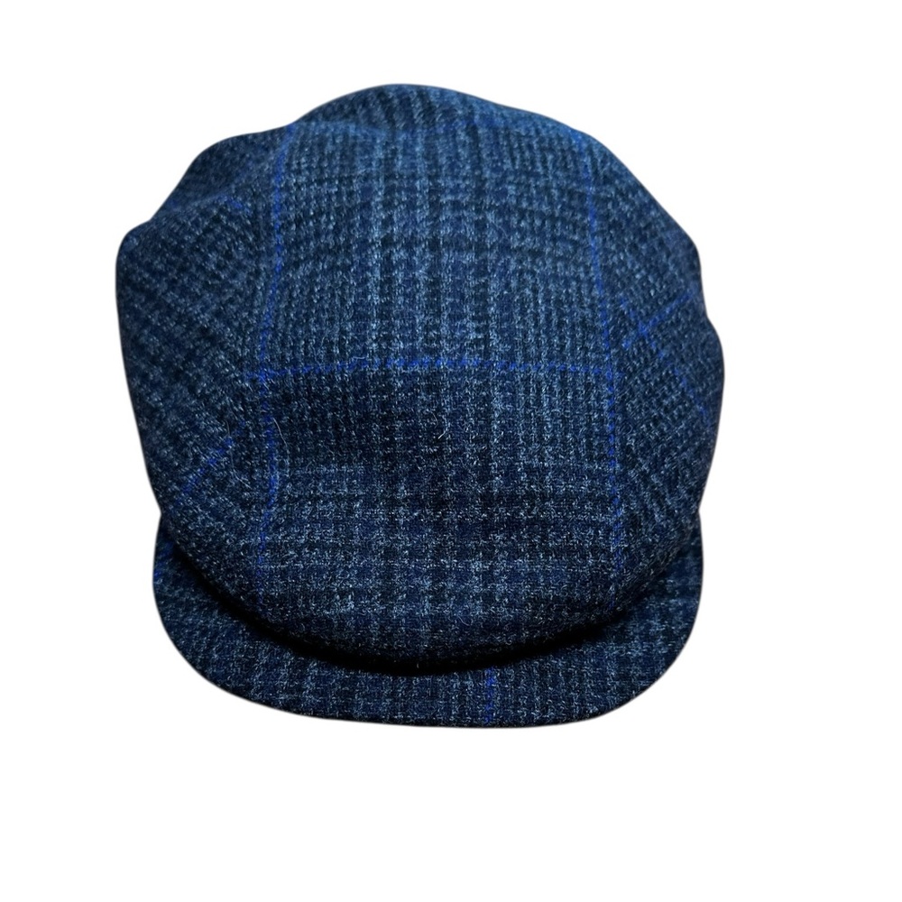Mucros Weavers Mens Irish Wool Tweed Kerry Flat Cap Sz M Gray Blue Lined Driver